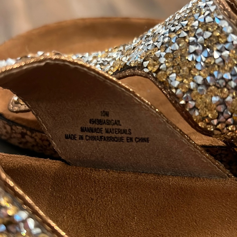 Maurices Sparkling Gold and Silver Women's Cork Sandals - Picture 6 of 7